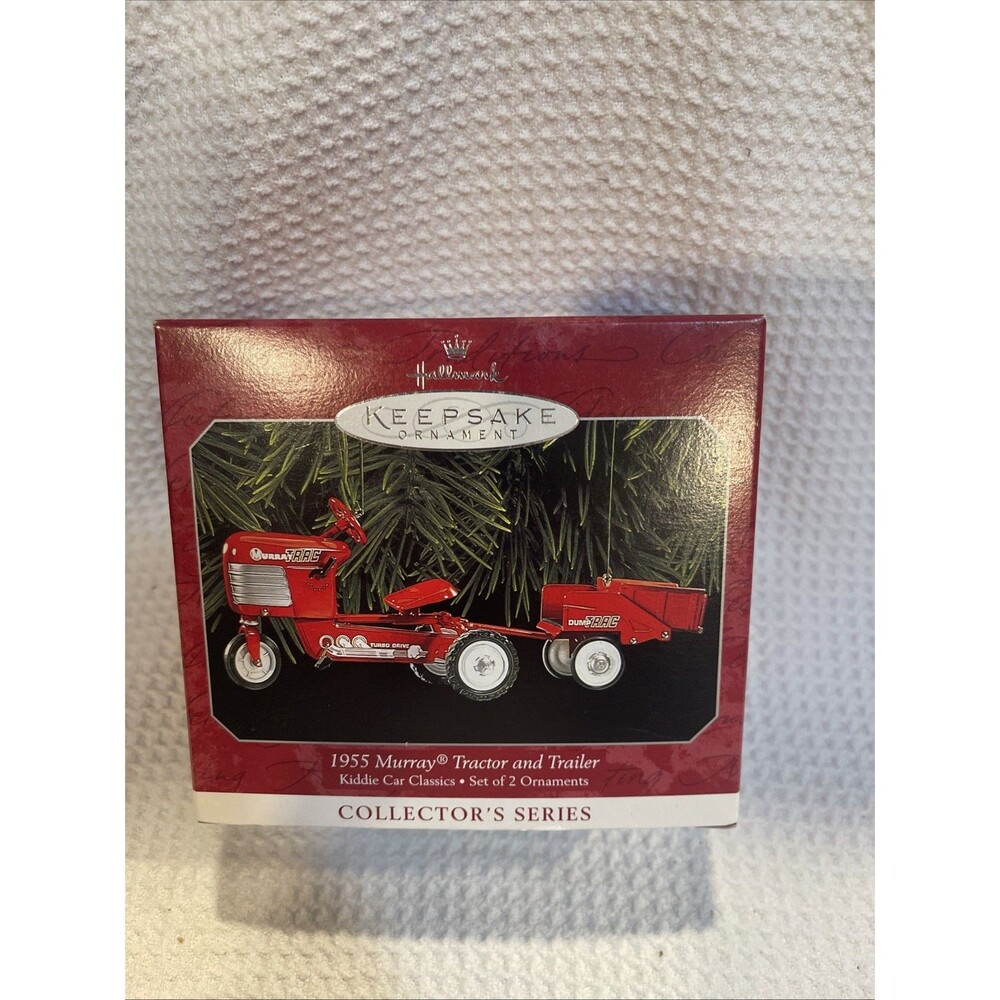 Hallmark Keepsake Metal 1955 Murray Tractor and Trailer Kiddie Car Classics NEW